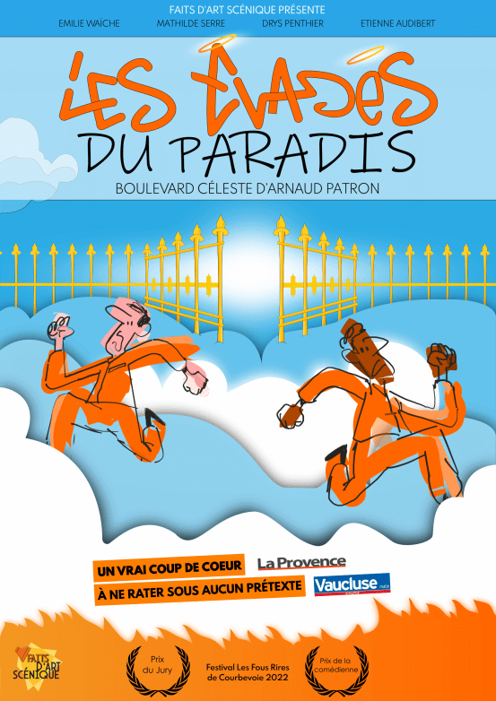 Affiche de la comédie "Les évadés du paradis"