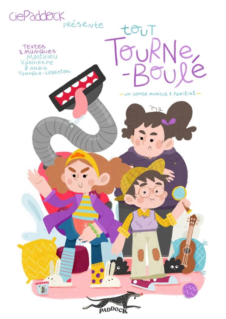 Affiche du spectacle jeune public "Tout Tourneboulé"